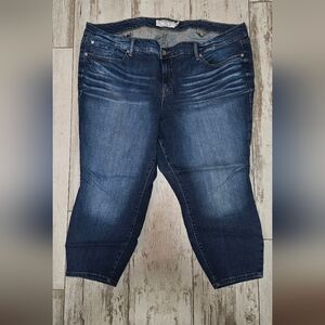 Torrid Dark Blue Ankle Jeans 24 Short